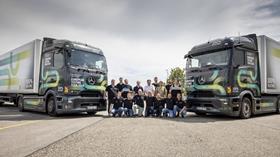 Mercedes-Benz Trucks eActros 600 European Testing Tour 2024 team photo