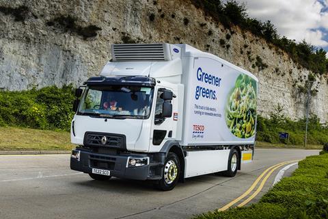 TESCO FIRST 18 TONNE ELECTRIC TRUCK WITH REFRIGERATION BODY (1)