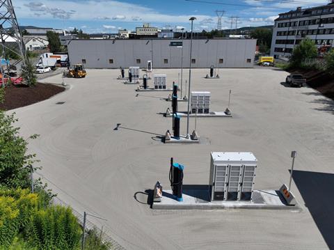 Norway's new dedicated truck charging site for electric HGVs run by Fastcharge, Wennstrom and Kempower