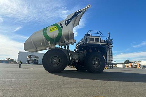 The hydrogen-powered Liebherr T 264, known as Europa.